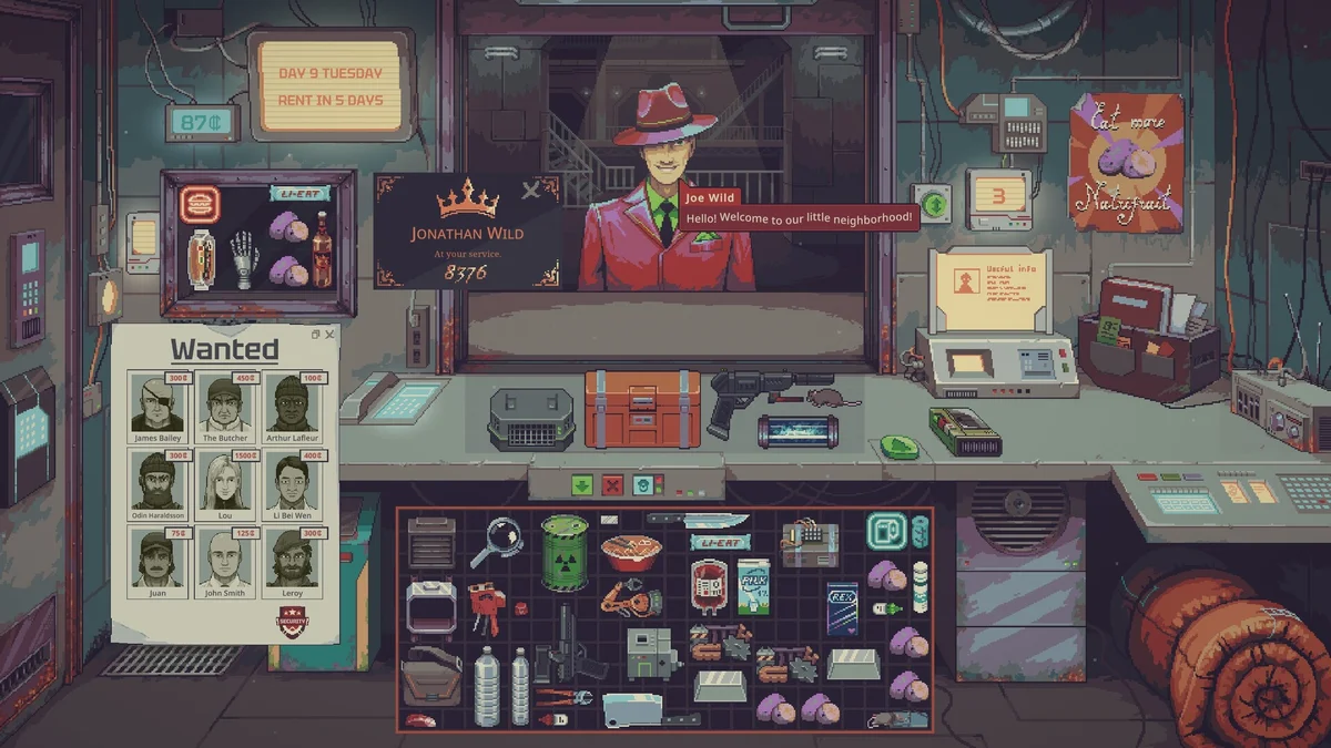 Joe Wild visiting the shop in Probably Stolen
